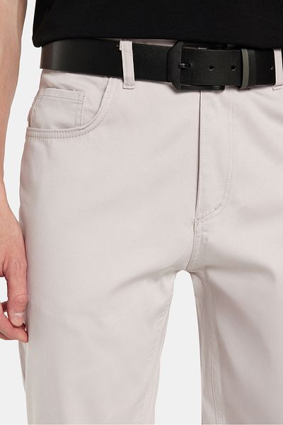 Tudors Men's Regular Fit Relaxed Fit Canvas Off-White Trousers