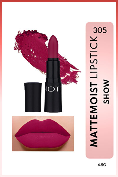 NOTE Mattemoist Lipstick Mat Bitişli Ruj 305 Show - Pembe