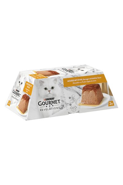 Gourmet Revelations Mousse Tavuklu Sosla Kaplı Lezzet Kedi Ödül Yaşmama 2x57 Gr 114 Gr X 2 Paket