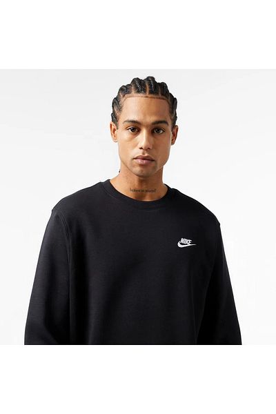 Nike Мъжки черен клубен суичър за спортни дрехи Bv2662-010