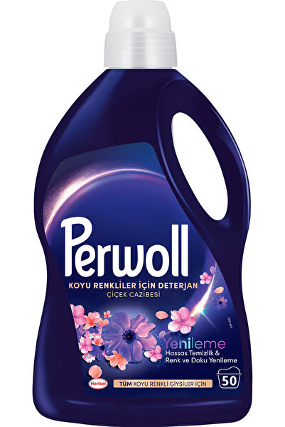 Perwoll Çamaşır Deterjanı 2'li set : x1 Çiçek Cazibesi Koyu Renk 2.75L, x1 Siyah 2.97L (104 Yıkama)
