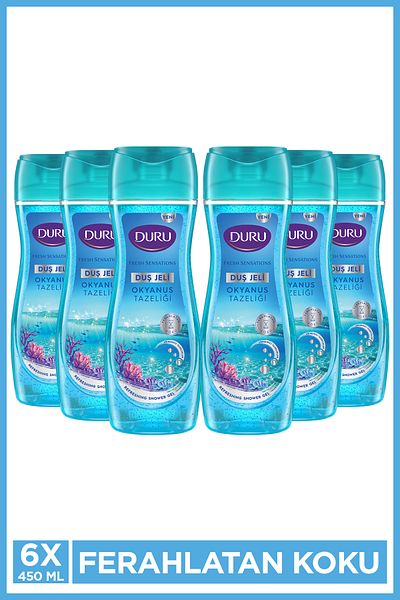 Duru Fresh Sensations Ocean Freshness Vegan Shower Gel 6X450 ml