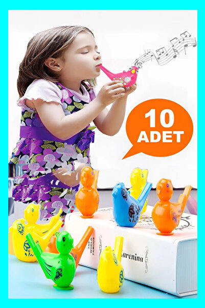Hyd 10 Adet Sulu Düdük Kuş Bülbül Kanarya Düdüğü Müzik Aleti Parti Doğum Günü Karne Hediyesi Oyuncak