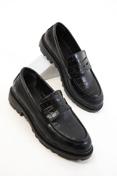 SOHO Black Krako Women's Loafer Shoes 20688