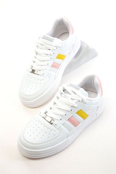 SOHO White-Yellow-Powder Women's Sneaker 20677