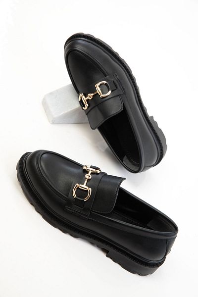 SOHO Black Women's Loafer Shoes 20685