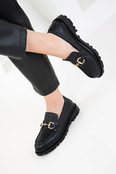 SOHO Czarne damskie mokasyny 20685