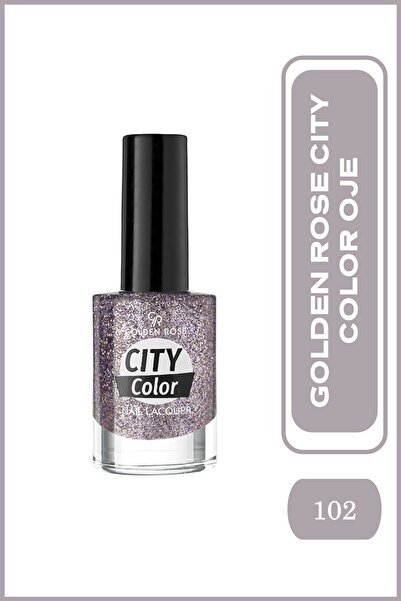 Golden Rose City Color Nail Lacquer Glitter 102 Işıltılı Oje 10,2 ml