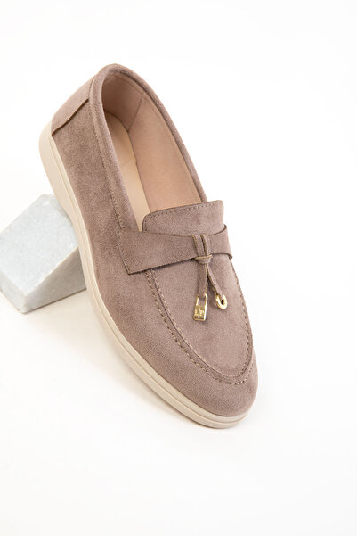 SOHO Mokasyny damskie ze skóry zamszowej Mink 20674