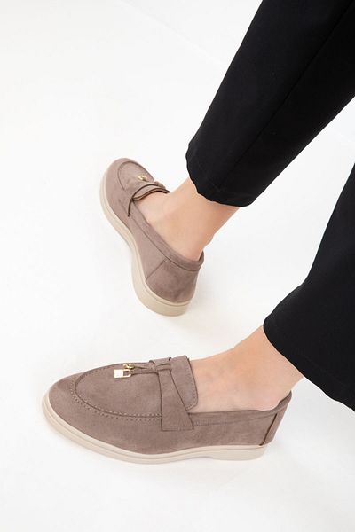 SOHO Nerz Wildleder Damen Loafer Schuhe 20674