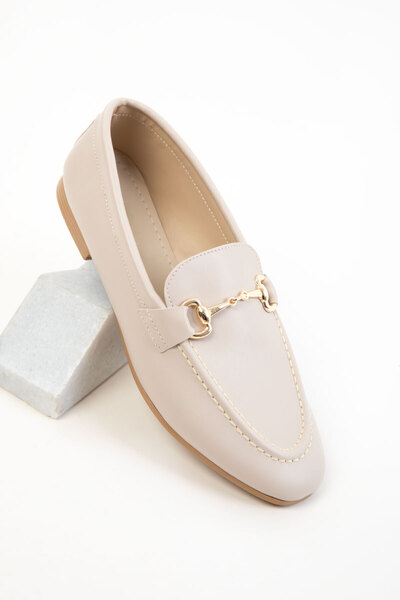 SOHO Bej Kadın Loafer Ayakkabı 20689