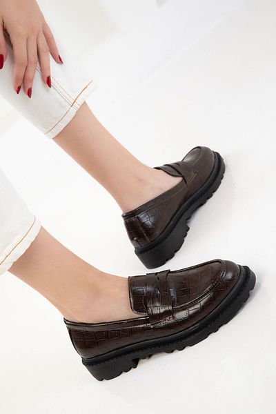 SOHO Brown Krako Women's Loafer Shoes 20688