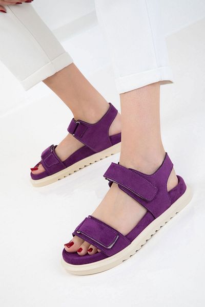 SOHO Lila Wildleder Damen Sandalen 20694