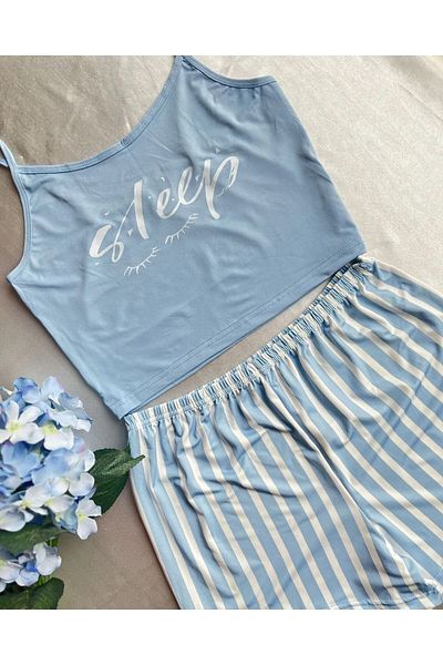 Ruselin Set cămașă de noapte Kiss Me 5001 cu pantaloni scurți din Lycra -L-XL.