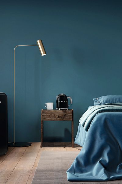 SMEG 50's Style Retro Black Mini Kettle - 0.8 Lt Klf05Bleu