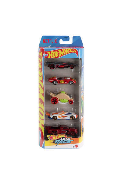HOT WHEELS Hadi Yarışalım 5'li paket, Netflix dizisinden ilham alan 5 oyuncak...