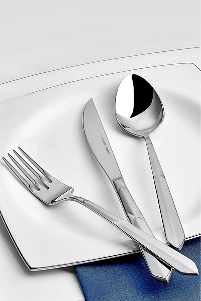 Karaca New Diamond Elegance 84 Piece 12 Person Cutlery Set with Box