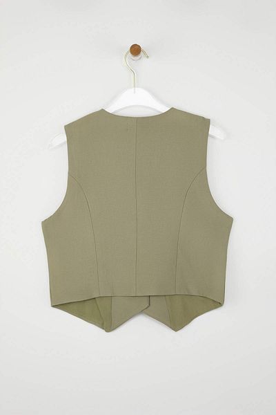 Trendyol Collection Khaki Fitted Vest Twoss25Ye00122