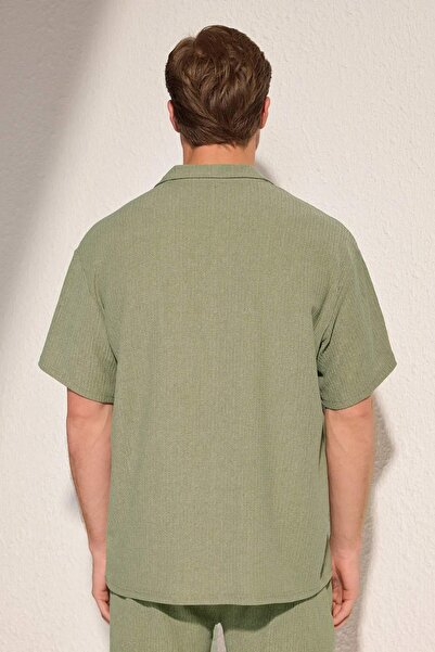 Trendyol Collection Μπλουζάκι Oversize Wide Cut Mint Polo TMNSS25PO00045
