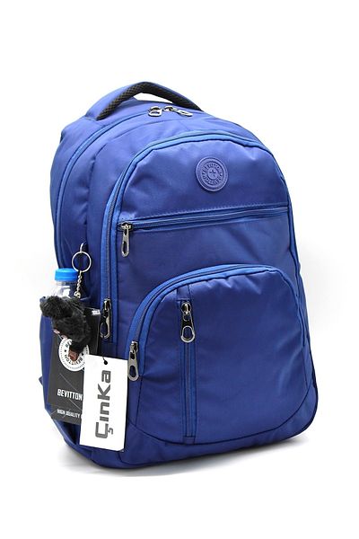 Bevitton Large Size Waterproof Fabric Unisex Navy Blue Color School Backpack and Travel Bag / 1700