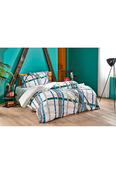 Taç Genç Modası Nevresim Takımı Fisher Yeşil Tek Kişilik