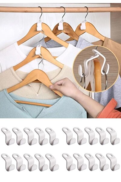 sanal trend 20Pcs Multi-Purpose Hanger Multiplexer Hook Clip Wardrobe Clothes Hanger