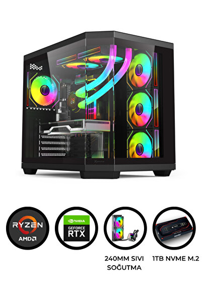 IZOLY Vtg X24 Ryzen 7 5700x 32gb Ddr4 1tb M.2 Nvme Rtx 4060 8gb Oyuncu Masaüs...