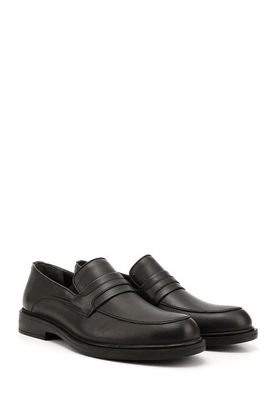 GÖNDERİ(R) Men's Black Genuine Leather Classic Shoes