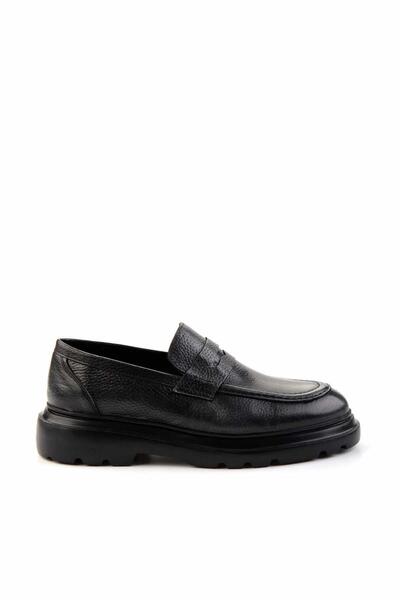 Bambi Gri Leather Erkek Loafer Ayakkabı E01054195440