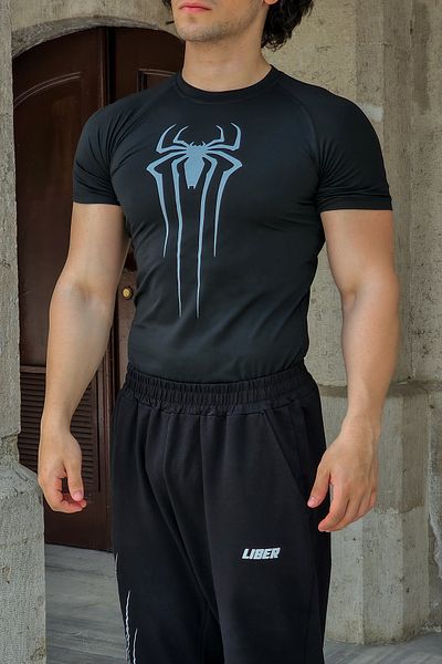Liber Spider - T-shirt συμπίεσης (ΜΑΥΡΟ)