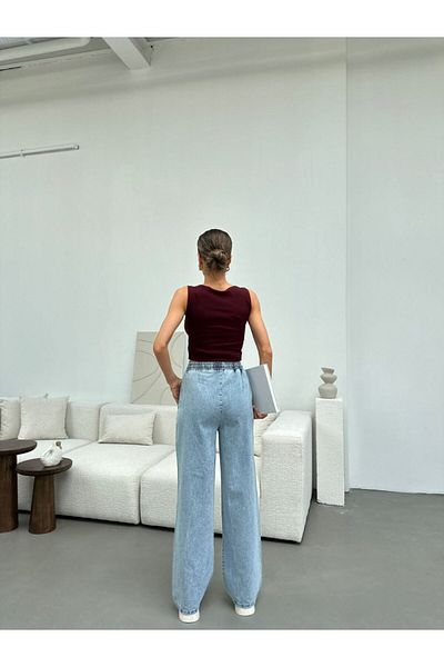 DENİKK Pantaloni cu ciucuri Palazzo Gabardine Trend