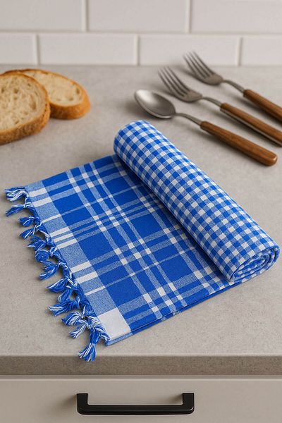 Hepsine Rakip 170x170 Карирана покривка за маса за пикник с ресни