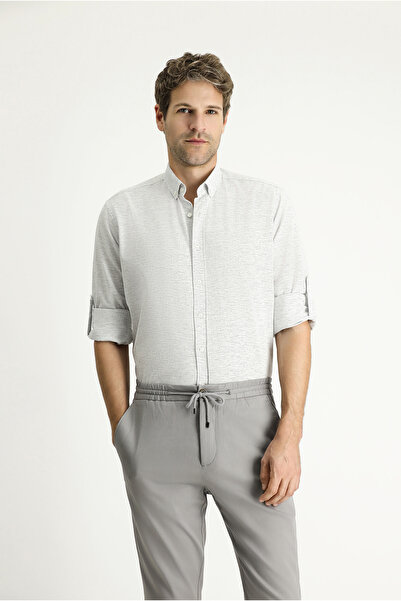 Kiğılı Дълъг ръкав, редовна кройка, спортна памучна риза с копчета и яка