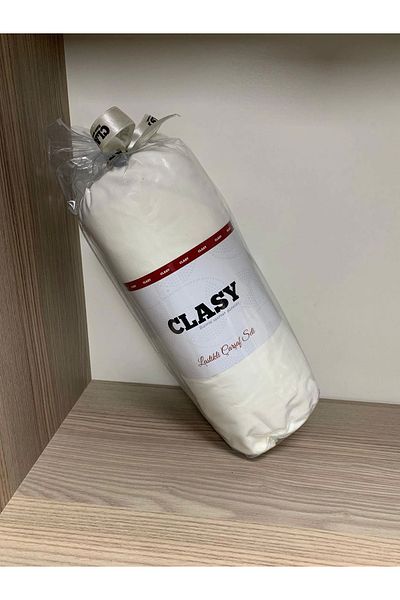 Clasy طقم ملاءات Ranforce جاهزة باللون الأبيض