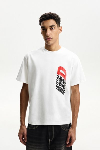Bershka Initial D print short sleeve T-shirt