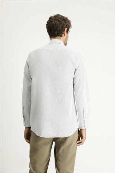 Kiğılı Cămașă cu mânecă lungă, cu model, din bumbac, ușor de călcat