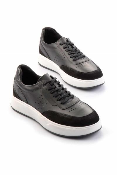 Bambi Siyah Siyah Leather Erkek Casual Ayakkabı E01380103843