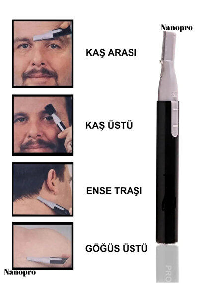 Nanopro Sakal Düzeltme Burun Kılı Alma Tüy Kesme Tıraş Makinesi 541451