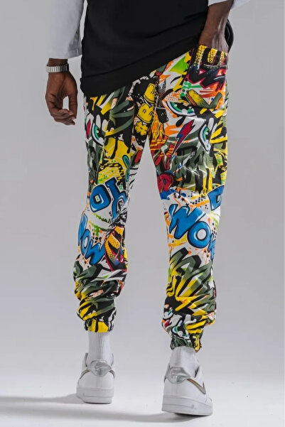 Superbluemexico Чоловічі кольорові джоггер-штани з візерунком