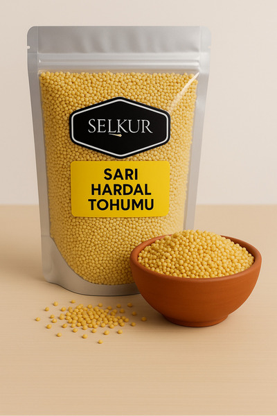 SELKUR Sarı Hardal Tohumu(KATKISIZ,ELENMİŞ) 200gr