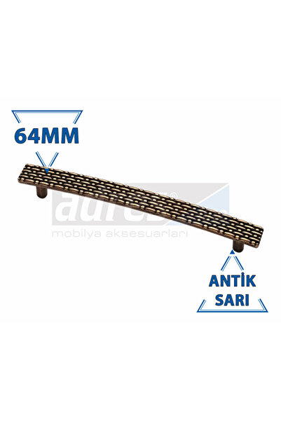 Hasır Kulp 4'lü 64mm Antik Sarı