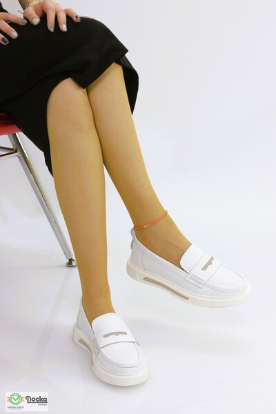 Mammamia Kadın Hakiki Deri Ortopedik Günlük Loafer Ayakkabı M25/YA-ANNA