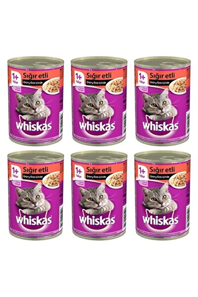 Whiskas Biftekli Konserve Yetişkin Kedi Maması 6 X 400 G