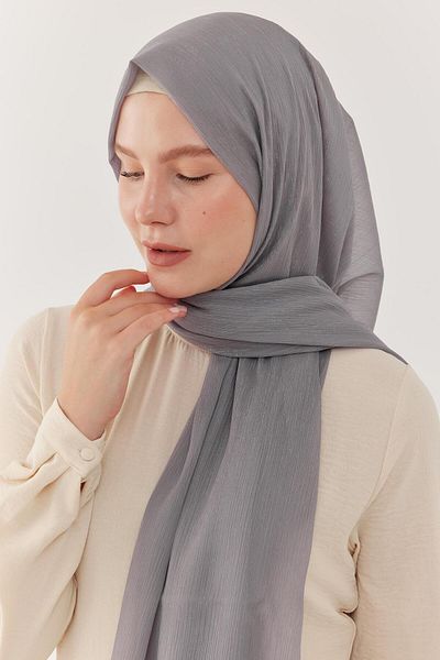 MİRSOY SCARF Gray Glittery Yoryo Shawl
