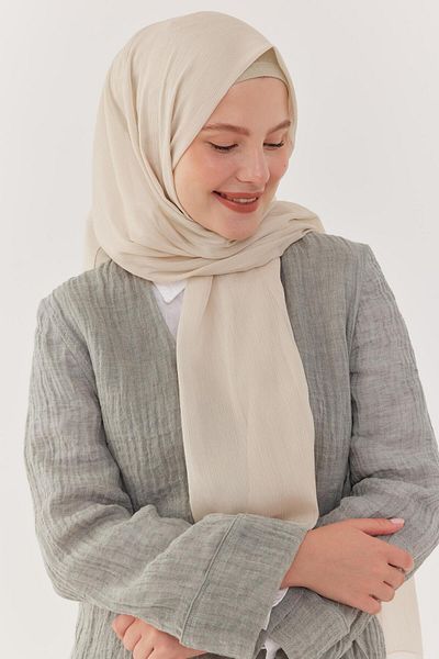 MİRSOY SCARF Σάλι Yoryo Εκρού Γκλίτερ