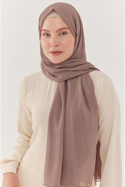 MİRSOY SCARF Dark Mink Glittered Yoryo Shawl