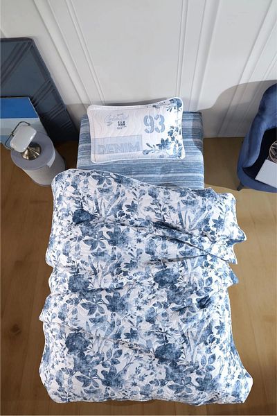 Clasy Set cuvertură de pat Ranforce Blue, 100% bumbac
