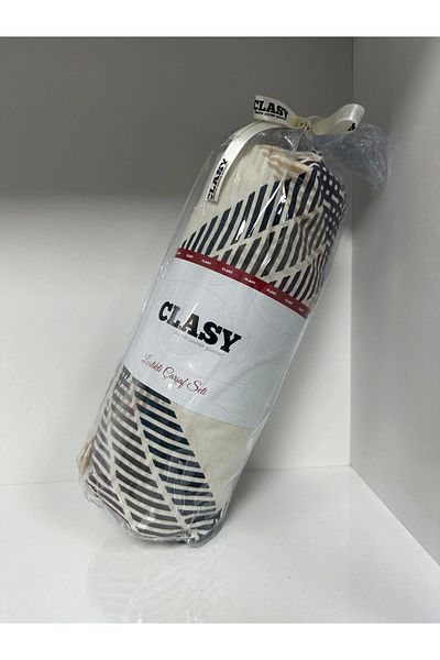 Clasy Ranforce Elastic Sheet Set Double Striped Colorful
