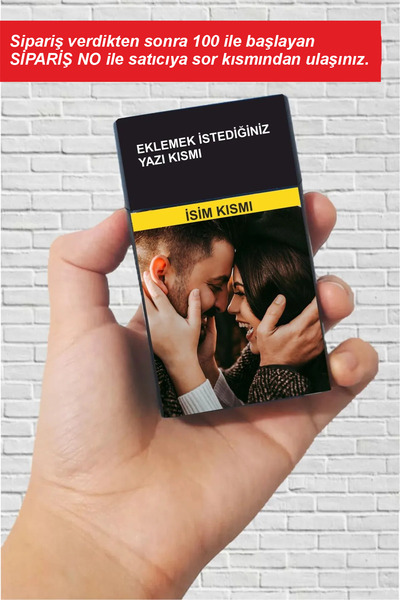 SARANG Tabaka Kişiye Özel Baskılı Kaplama Sevdiklerinize Hediyelik Standart Sigara Kutusu