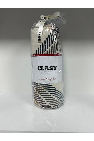 Clasy Ranforce Elastic Sheet Set Double Striped Colorful